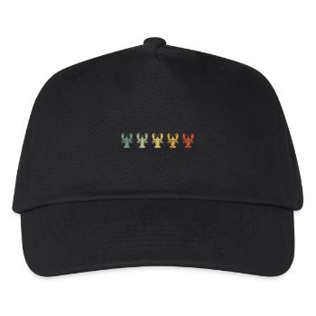 Farbverlauf Lobster Reihe - Kinder Basecap - Schwarz - Vorne