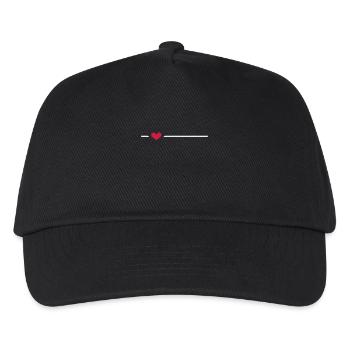 Line heart dash ornament - Kids’ Baseball Cap - black - Front