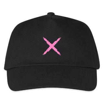 Kreuz Rosa - Kinder Basecap - Schwarz - Vorne