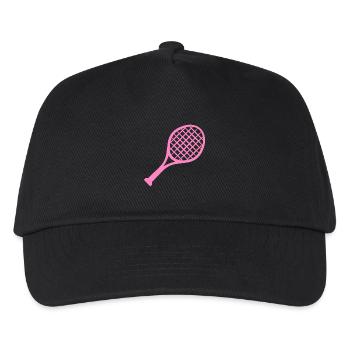 Tennis racket pink - Kids’ Baseball Cap - black - Front