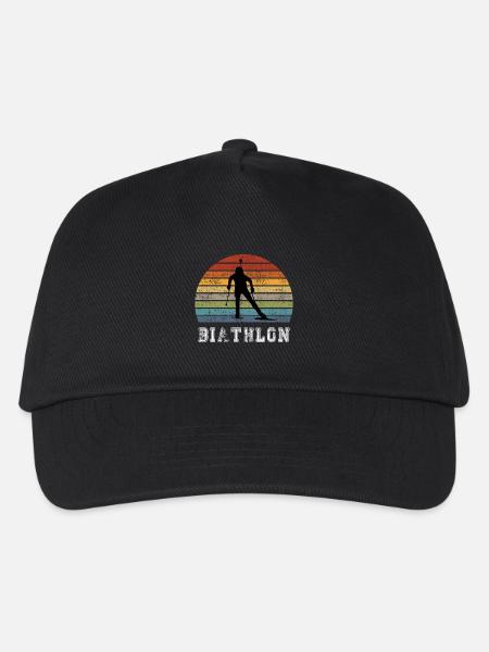 Biathlon Vintage Design / Geschenkidee - Kinder Basecap - Schwarz