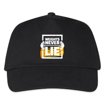 Gewichte Hanteltraining Fitnessstudio Bodybuilding - Kinder Basecap - Schwarz - Vorne
