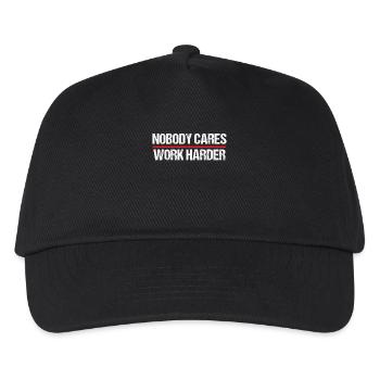 Nobody Cares Work Harder Motivation - Casquette de baseball Enfant - noir - Devant