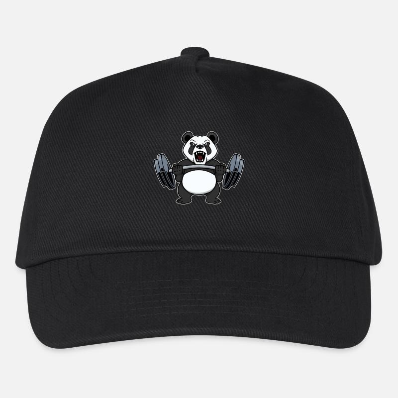 Gewichtheben Hanteltraining Fitnessstudio Workout - Kinder Basecap - Schwarz