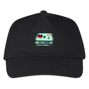 Allemagne et Inde 100% génial / cadeau - Casquette de baseball Enfant - noir - Devant