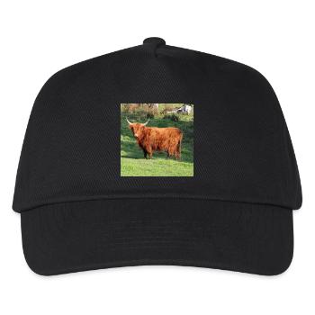 Highland cattle cow cows cattle agriculture poster - Kids’ Baseball Cap - black - Front