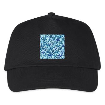 Motif ondulé expressif en bleu - Casquette de baseball Enfant - noir - Devant