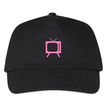 Fernseher - TV - Kinder Basecap - Schwarz - Vorne