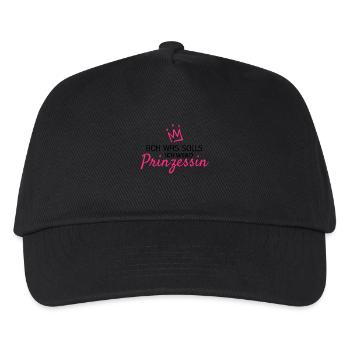Prinzessin werden - Kinder Basecap - Schwarz - Vorne
