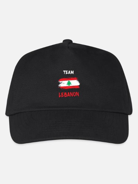 Team Libanon Design / Geschenkidee - Kinder Basecap - Schwarz
