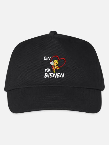 Ein Herz für Bienen - Kinder Basecap - Schwarz