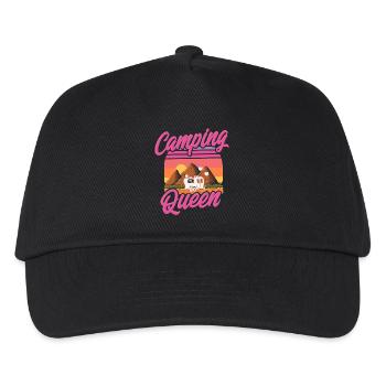Camping Queen - Kids’ Baseball Cap - black - Front