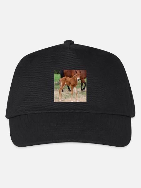 Pferd Pferdeposter - Kinder Basecap - Schwarz