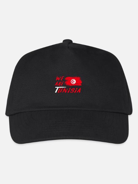 We are Tunesien Design / Geschenkidee - Kinder Basecap - Schwarz