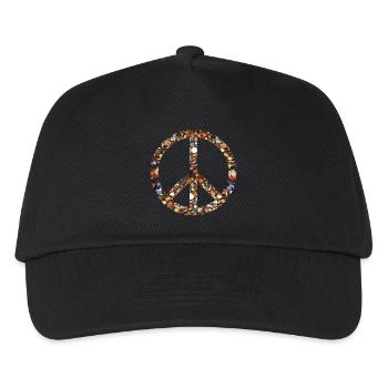 Peace sign Peace movement Peace symbol Peace - Kids’ Baseball Cap - black - Front