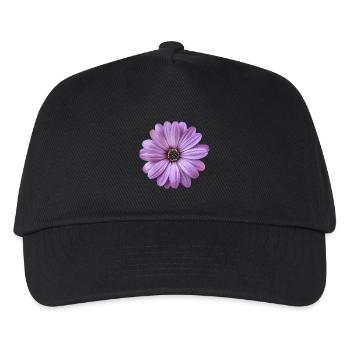 Blume - Kinder Basecap - Schwarz - Vorne