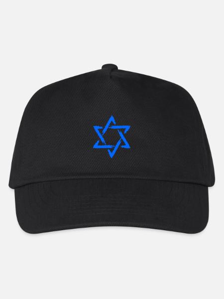 Davidstern Symbol Blau Stern - Kinder Basecap - Schwarz