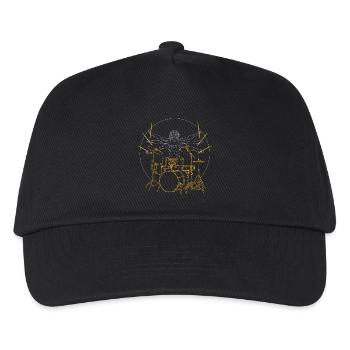 Drums Da Vinci - Drummer Rock Gift - Kids’ Baseball Cap - black - Front