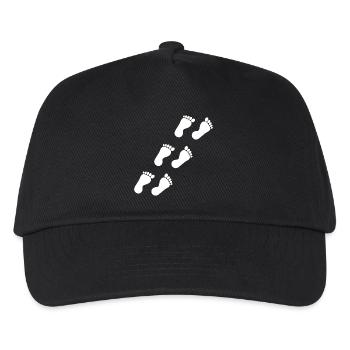 Fuß Füße Fußpflege Podologie Geschenk Geschenkidee - Kinder Basecap - Schwarz - Vorne