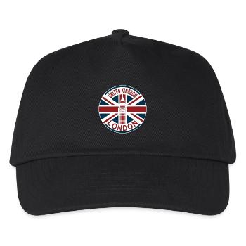 London United Kingdom UK Union Jack British Flag - Kids’ Baseball Cap - black - Front