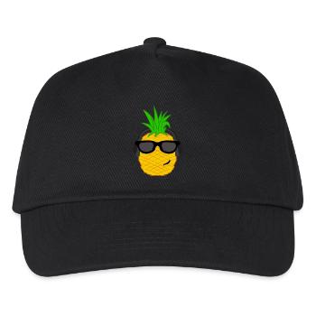 Cool pineapple caribbean island vacation chilling vacation - Kids’ Baseball Cap - black - Front