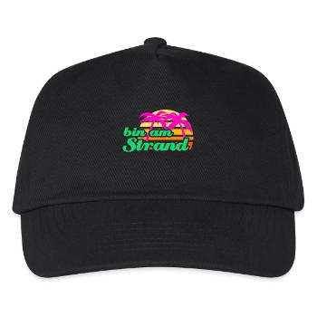 Strand Beachparty Palmen Karibik Meer Urlaub Sonne - Kinder Basecap - Schwarz - Vorne