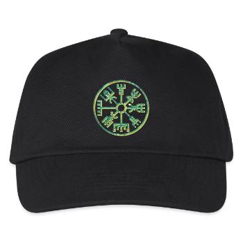 vegvisir e 71 - Kinder Basecap - Schwarz - Vorne