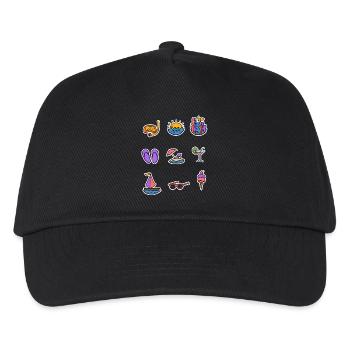 Summer sun vacation beach ocean relax vacations - Kids’ Baseball Cap - black - Front