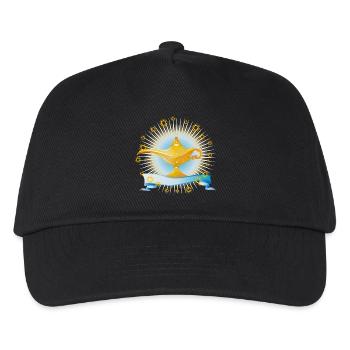 strahlende goldene orientalische Wunderlampe - Kinder Basecap - Schwarz - Vorne