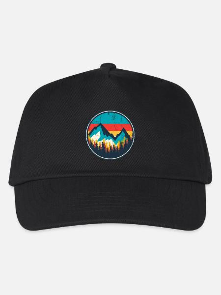 Aurora Ridge Mountain Sunset - Kids’ Baseball Cap - black