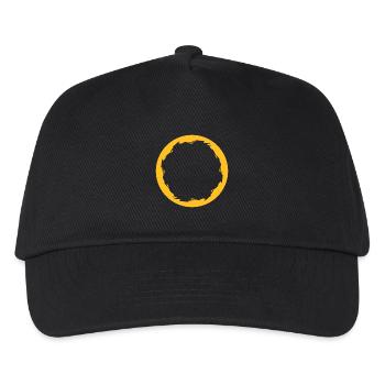 Kreis Rund Gelb - Kinder Basecap - Schwarz - Vorne