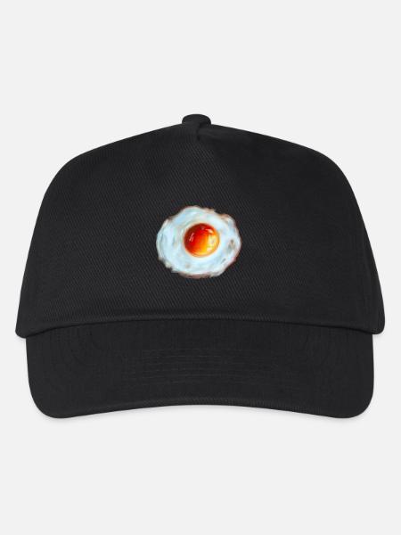 Sonnen-Ei Aquarell - Kinder Basecap - Schwarz