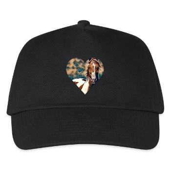 Horse - Kids’ Baseball Cap - black - Front