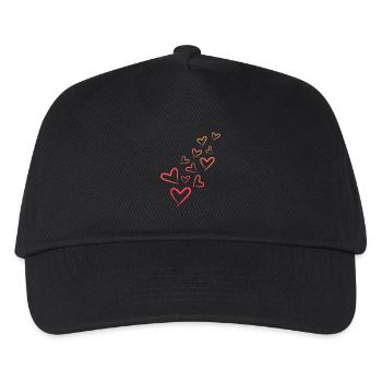 Heart Heart Pattern - Kids’ Baseball Cap - black - Front