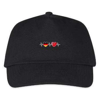 German-Turk Germany Turkey Heart Heartbeat - Kids’ Baseball Cap - black - Front