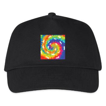 Krawatte Farbstoff Muster - Regenbogen bunte Kunst-Liebhaber-Geschenk - Kinder Basecap - Schwarz - Vorne