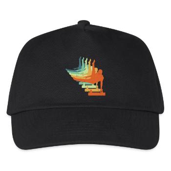 Retro Gymnastik - Cooles Geschenk für Männer Turner - Kinder Basecap - Schwarz - Vorne
