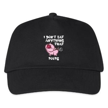 Déclaration porc végétalien - Casquette de baseball Enfant - noir - Devant