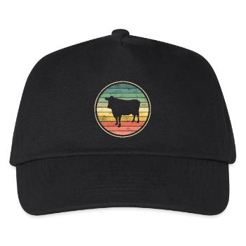 Vache Vaches - Casquette de baseball Enfant - noir - Devant