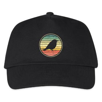Vogel Vögel - Kinder Basecap - Schwarz - Vorne