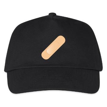 simple sticking plaster as a design element - Kids’ Baseball Cap - black - Front