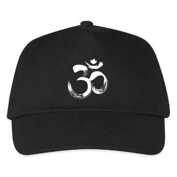 Yoga OM sanskrit blanc - Casquette de baseball Enfant - noir - Devant