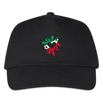 Iran Symbol Fahne Fleck Farben Geschenk - Kinder Basecap - Schwarz - Vorne