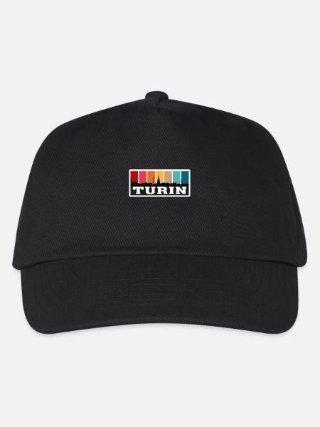 Turin Italien Reise Souvenir Skyline Silhouette Ita - Kinder Basecap - Schwarz