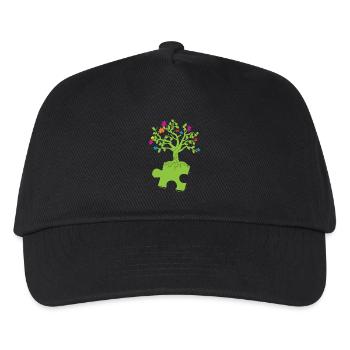 Autism Awareness Puzzle Tree - Kids’ Baseball Cap - black - Front