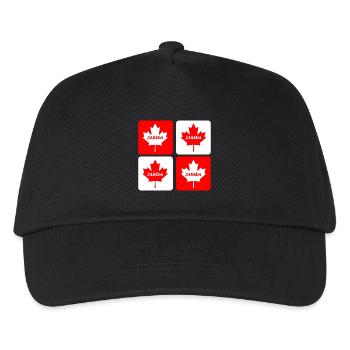 Drapeaux en feuille d'érable du Canada - Casquette de baseball Enfant - noir - Devant