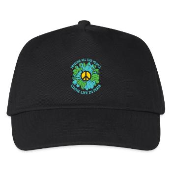 Imagine Living Life In Peace Chanson hippie - Casquette de baseball Enfant - noir - Devant