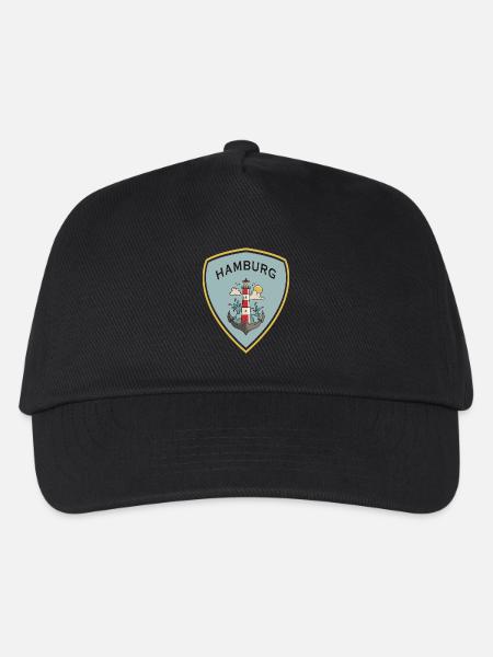 Hamburg Wappen Design - Kinder Basecap - Schwarz