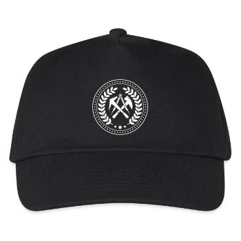 Guild sign roofer with laurel wreath - Kids’ Baseball Cap - black - Front
