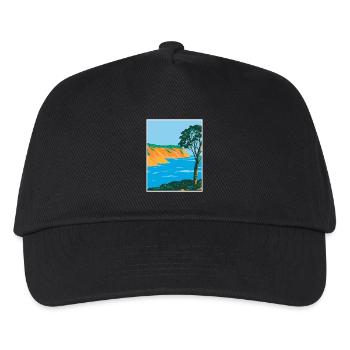 Port-Cros Nationalpark WPA Poster Art Deco - Kinder Basecap - Schwarz - Vorne